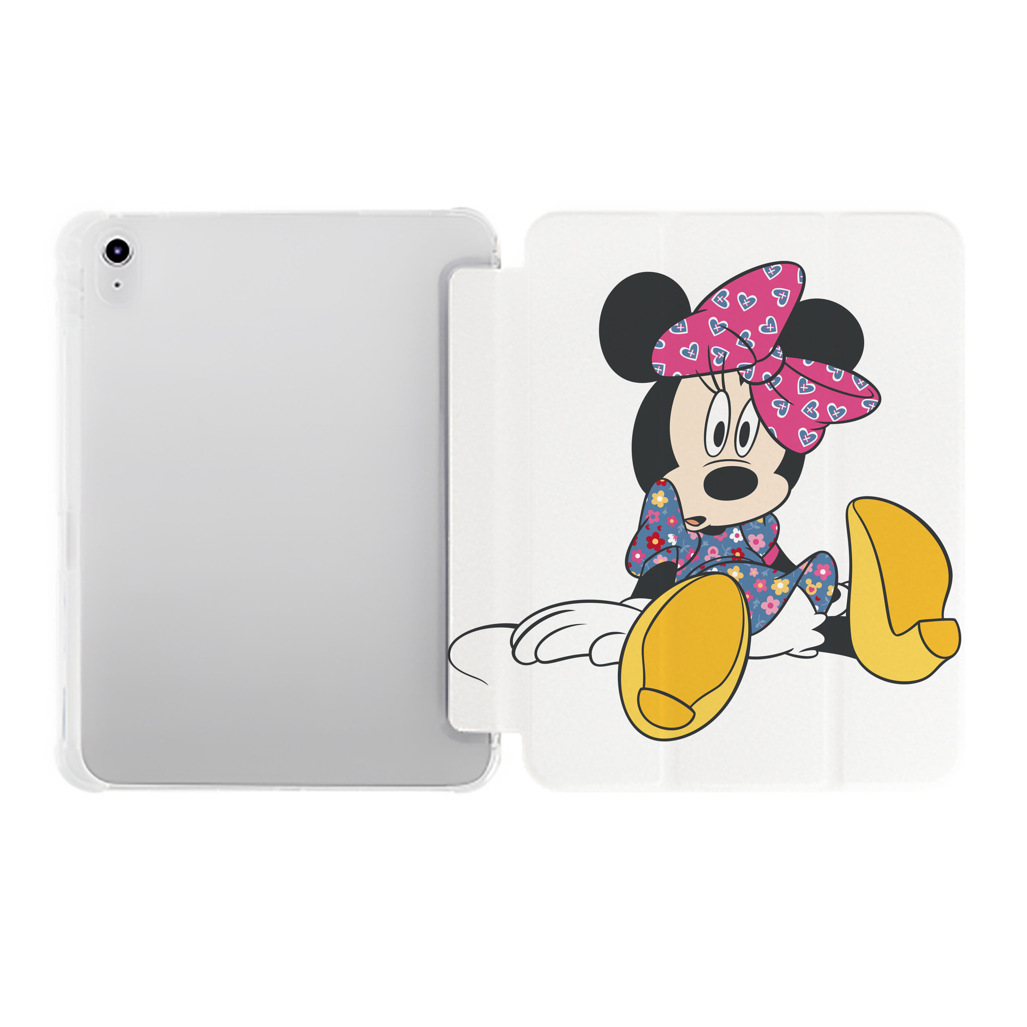 （画像用） ミッキーマウス Mickey Mouse IPad ケース ペン収納付き 三つ折りスタンド PUレザー×シリコン 対応機種9.5/10.5/10.9インチ